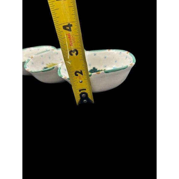 Vintage Art POTTERY Fratelli Fanciullacci Italy Divided Olive Dish Tray Handled - Picture 9 of 10